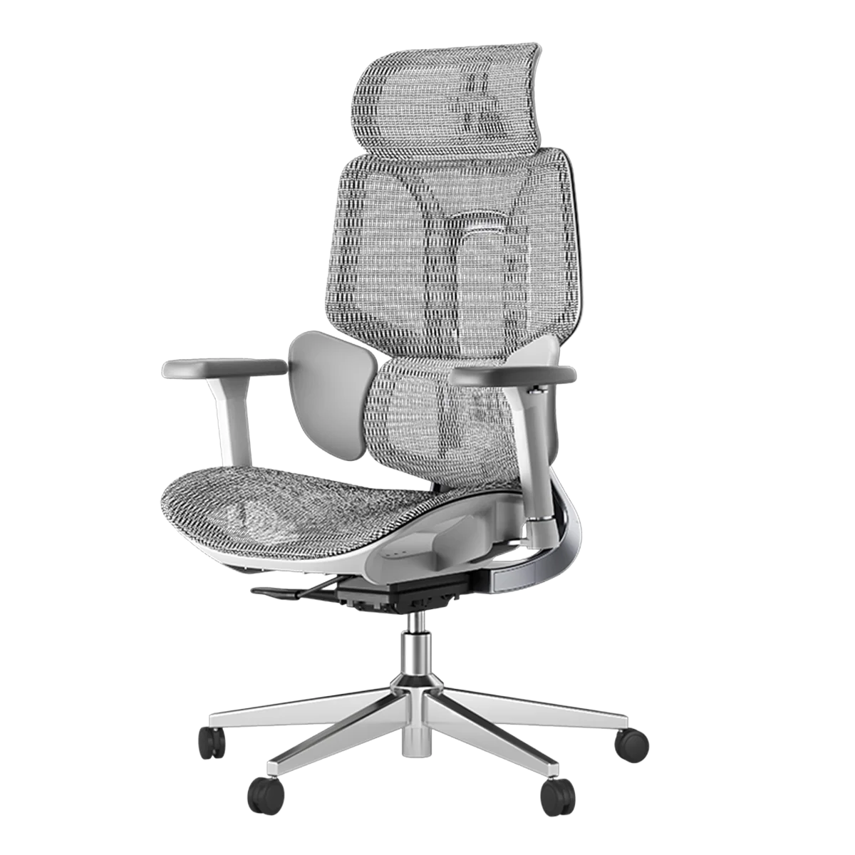 HBADA E3 Air Ergonomic Office Chair without Footrest gray slightly left