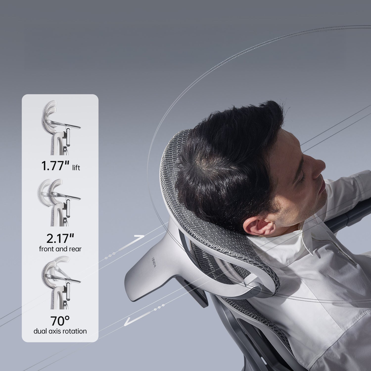 HBADA E3 Ultra Ergonomic Office Chair Futuristic(with Footrest) black lumbar support