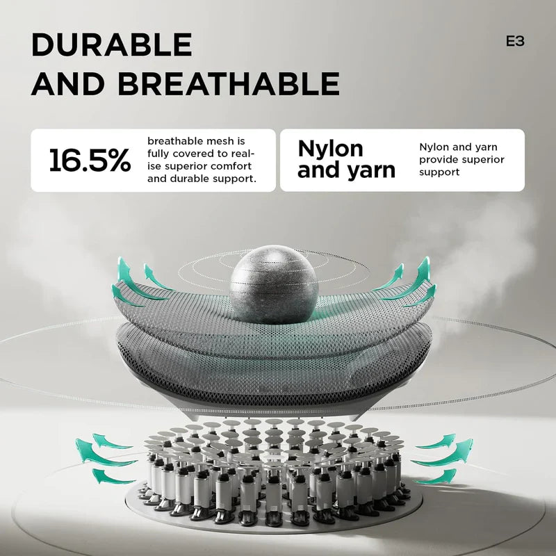 HBADA E3 Air Ergonomic Office Chair gray mesh tech