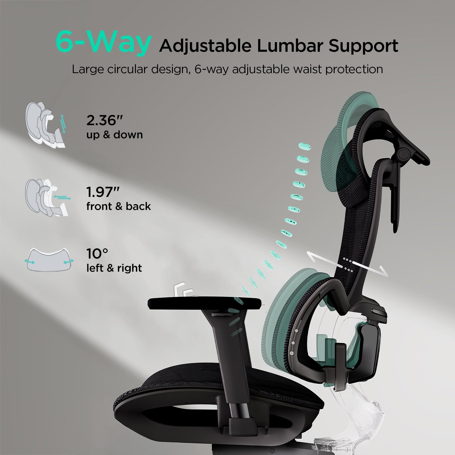 Hbada E2 Pro Ergonomic Office Chair black lumbar support