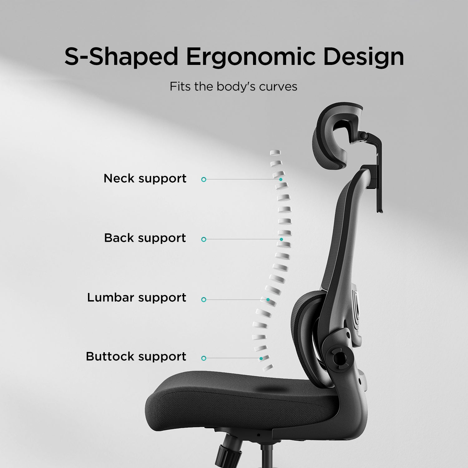 Hbada P1 Ergonomic Office Chair black ergonomic design