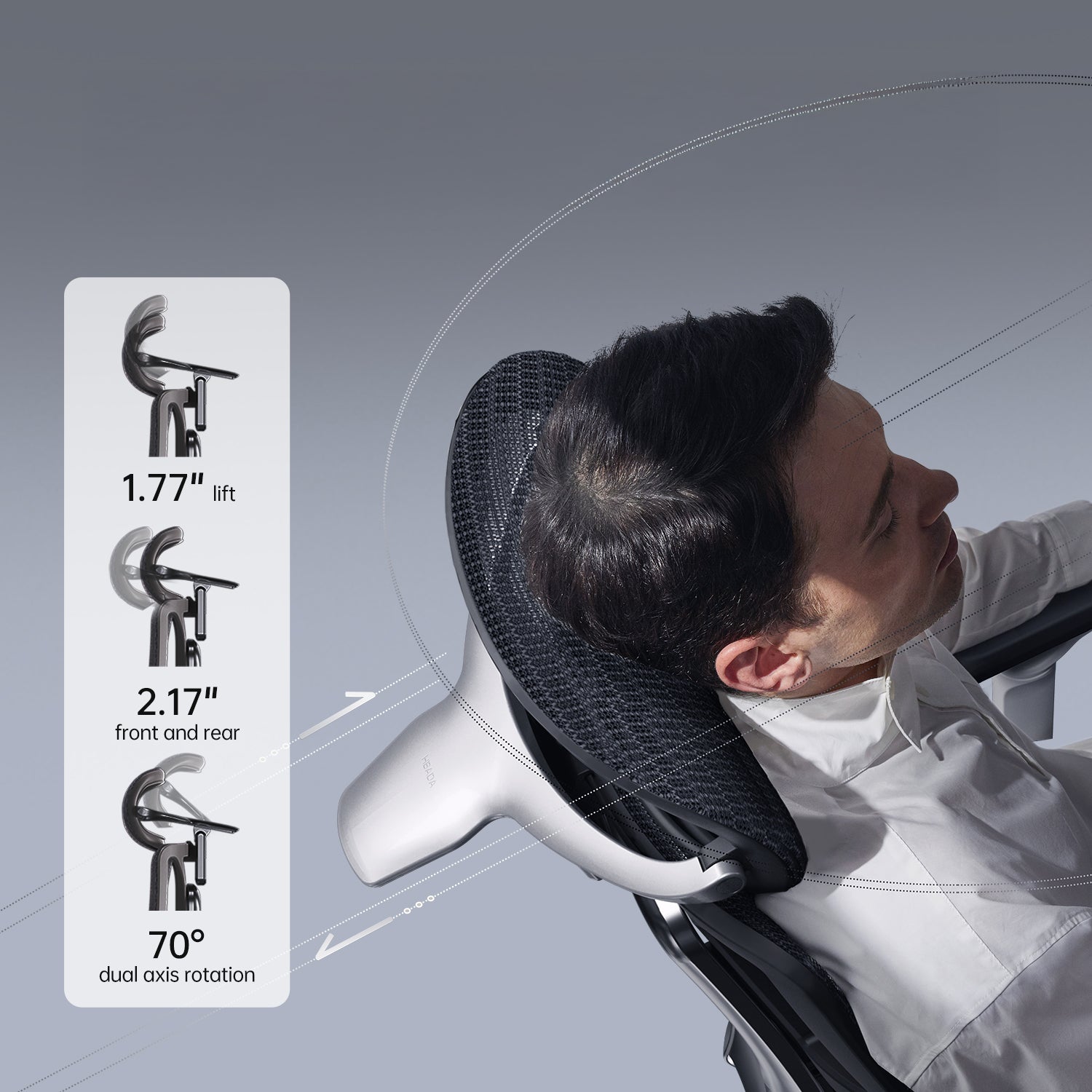 HBADA E3 Ultra Ergonomic Office Chair Futuristic(with Footrest) black lumbar support