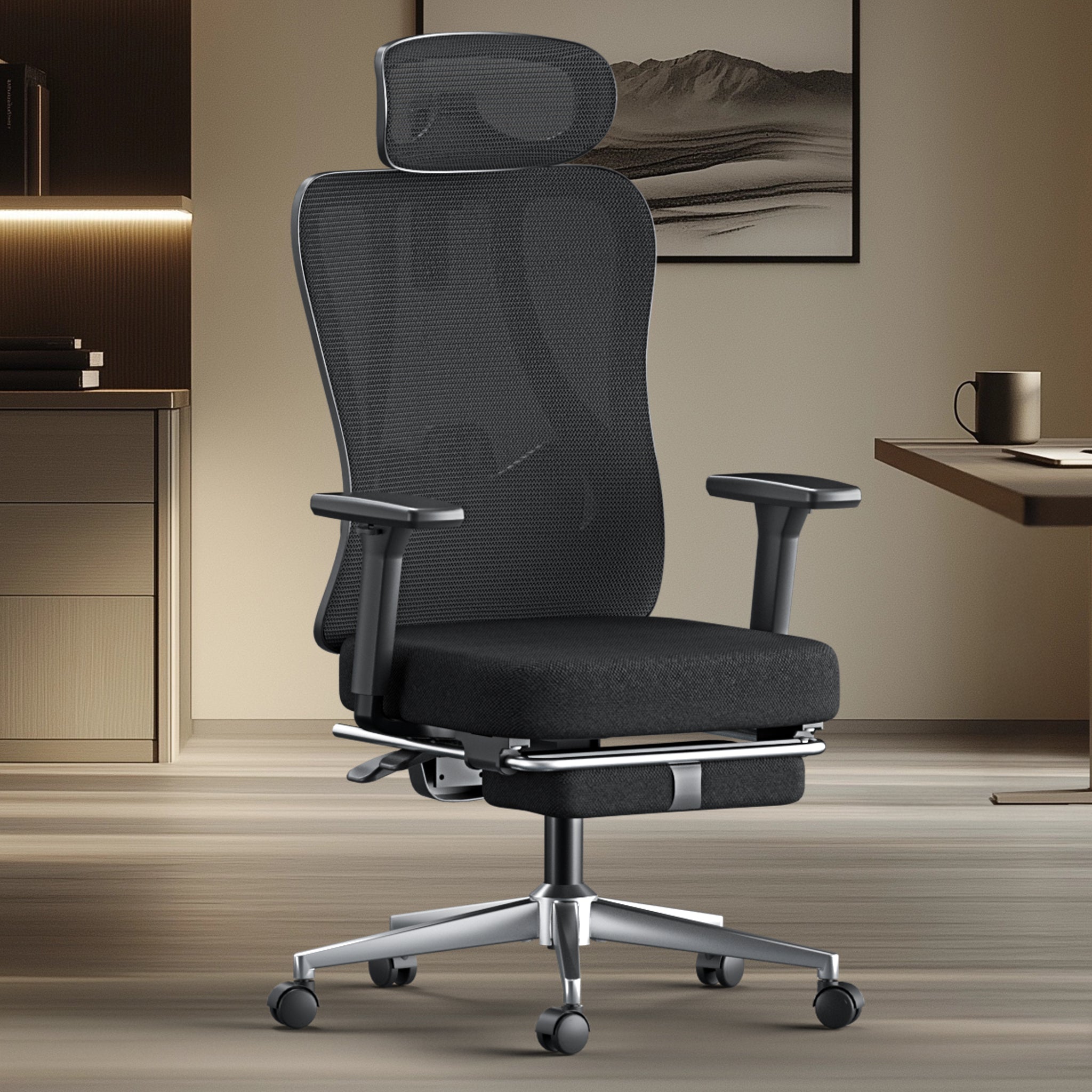 HBADA P3 Ergonomic Office Chair, Desk Chair with Footrest