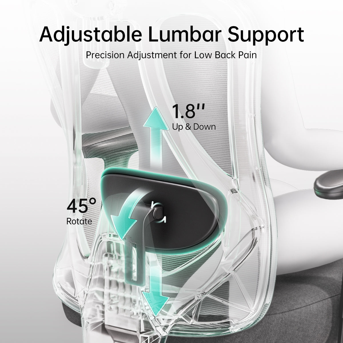 HBADA P3 Ergonomic Office Chair, Desk Chair with Footrest