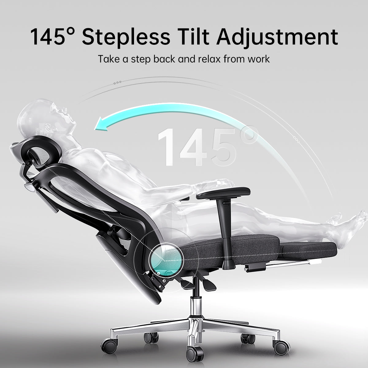 HBADA P3 Ergonomic Office Chair, Desk Chair with Footrest