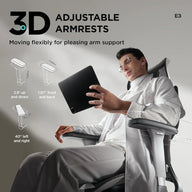 HBADA E3 Air Ergonomic Office Chair  gray armrests~scene