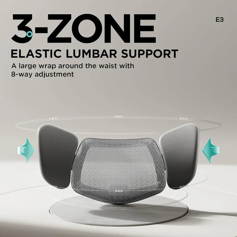 HBADA E3 Air Ergonomic Office Chair gray lumbar support