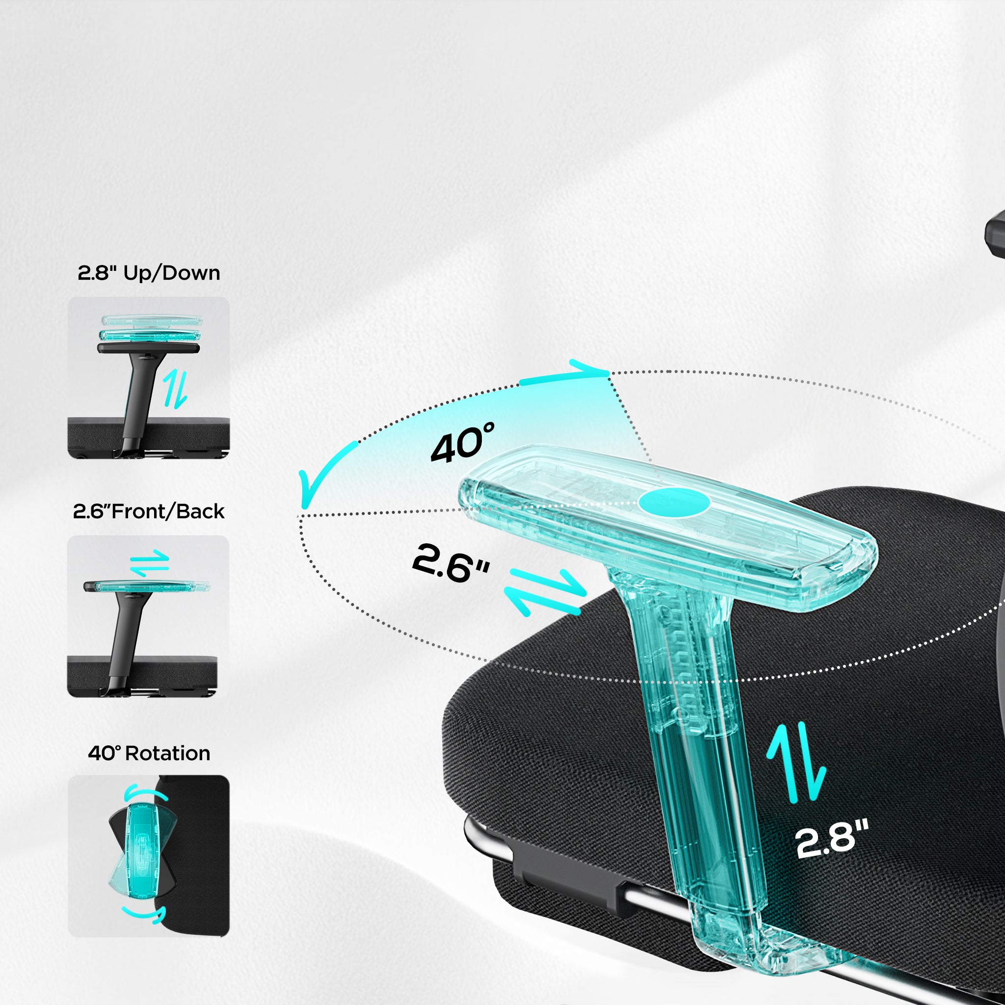 HBADA P3 Ergonomic Office Chair, Desk Chair with Footrest