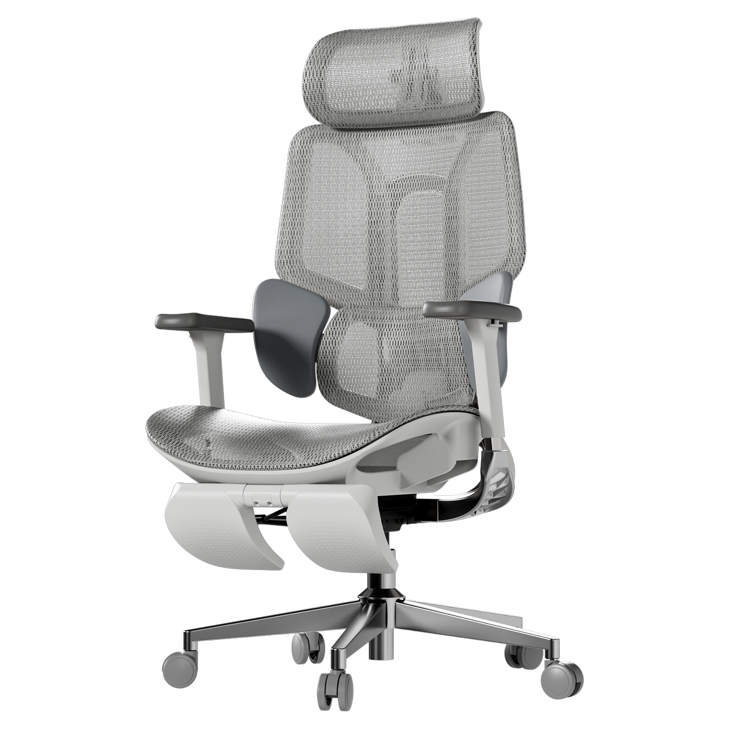 HBADA E3 Air Ergonomic Office Chair with footrest gray