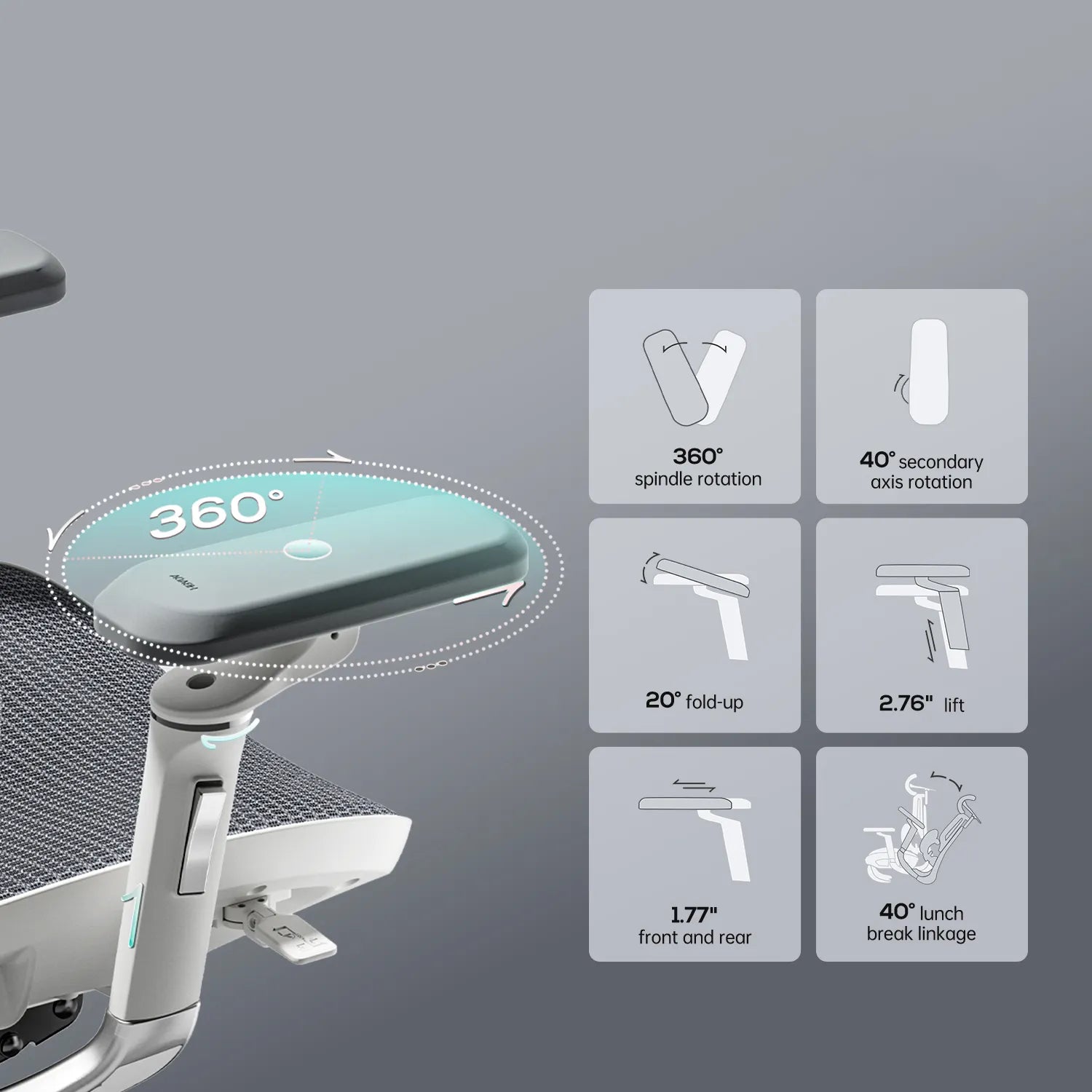 HBADA E3 Ultra Ergonomic Office Chair Futuristic(with Footrest)