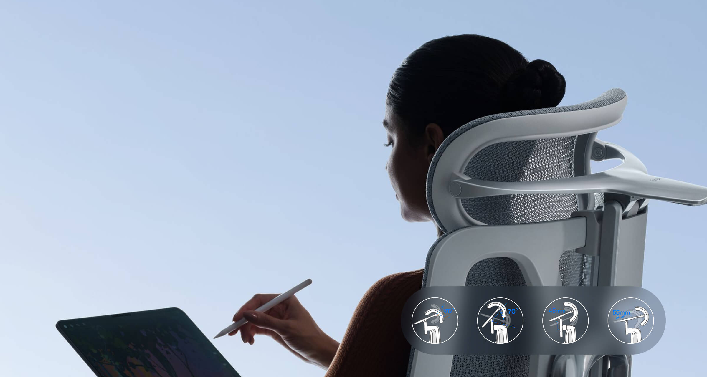 Float Rest HBADA X7 Smart Ergonomic Chair Lab | AI Lumbar & 8D Massage